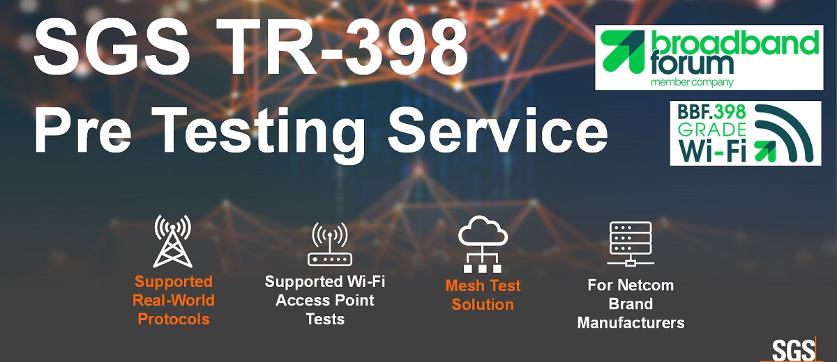 SGS 推出 TR-398 Wi-Fi 預測試服務