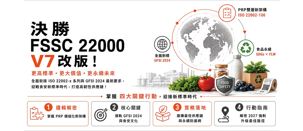 SGS 食品安全系列網路研討會-決戰 FSSC V7 新標準!