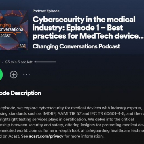 SGS Podcast：醫療行業網路安全 - 醫療技術設備製造商的最佳實踐